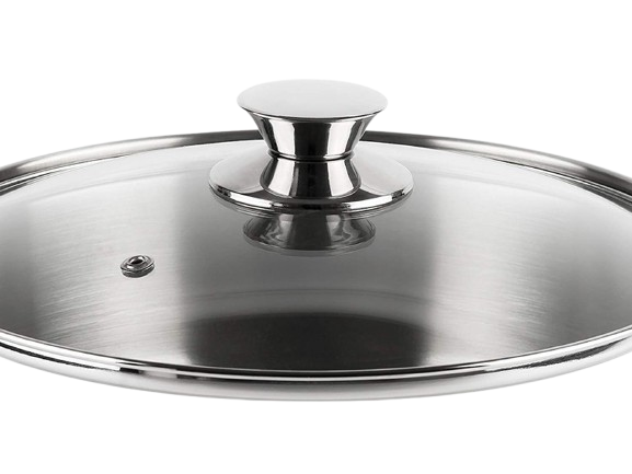 Vier Premium 18/10 Stainless Steel Induction Saucepan with Tempered Glass Lid