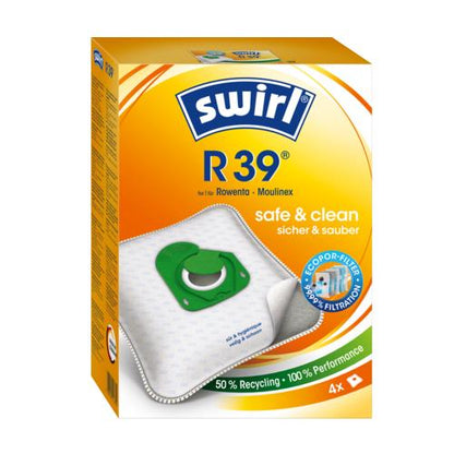 Swirl R39 EcoPor Vacuum Cleaner Bags for Rowenta 4-Pack