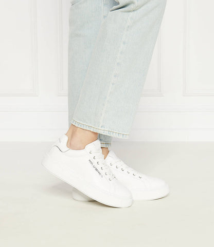Karl Lagerfeld Maxi Kup White Leather Platform Sneakers for Women