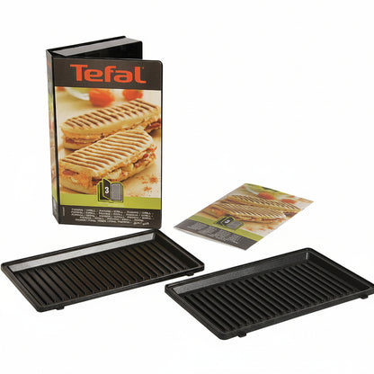 TEFAL XA800312 Grill-Panini Snack Collection Plate Set 2-Pack