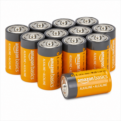 Amazon Basics C Cell Alkaline All-Purpose Batteries - Pack of 12