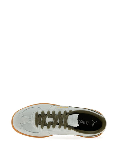 PUMA Palermo Men's Suede Low-Top Sneakers - Vibrant Green Gum Sole Trainers