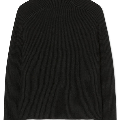 Marc O'Polo DENIM Women's Black Ribbed Turtleneck Sweater Warm Knitwear
