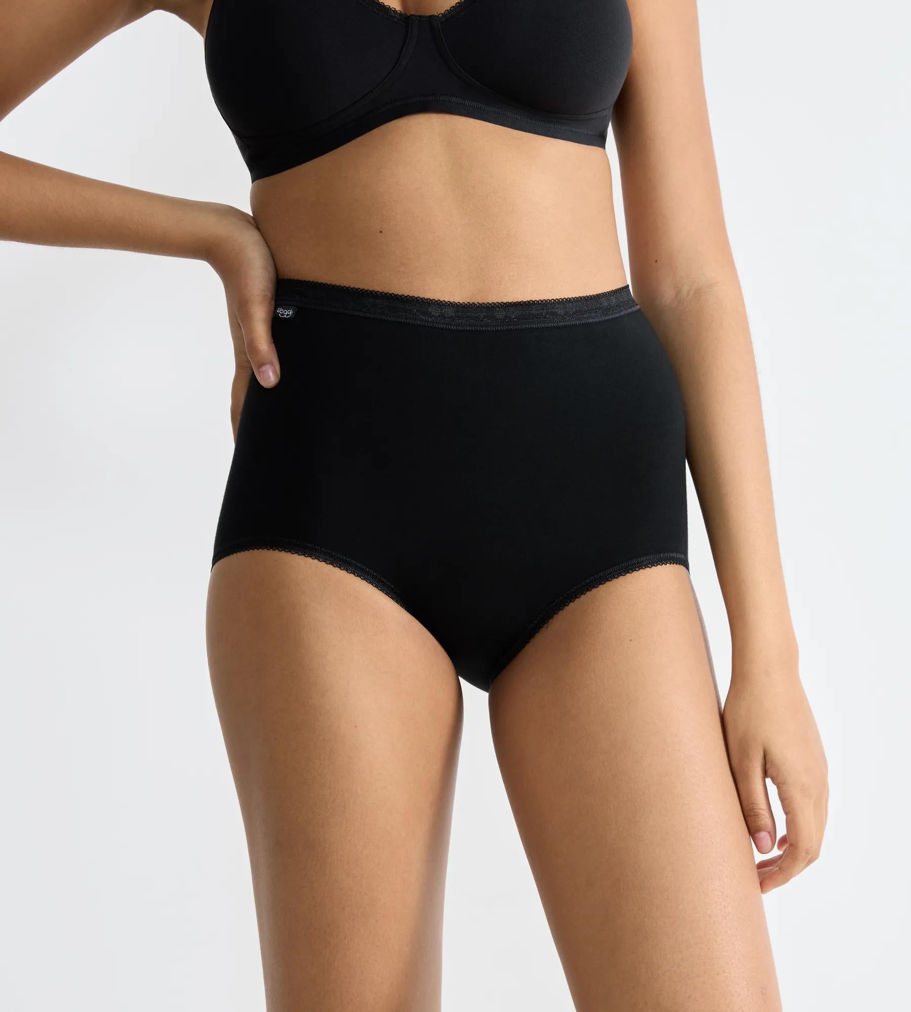 Sloggi Basic+ Women's Maxi Knickers 3-Pack: Ultra-Comfortable High-Waist Cotton Underwear
