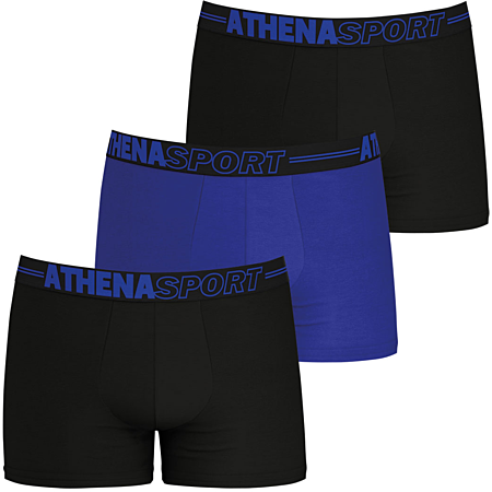 Athena Men's Ecopack Sport Boxer Briefs - 3-Pack Ultimate Comfort Everyday Wear