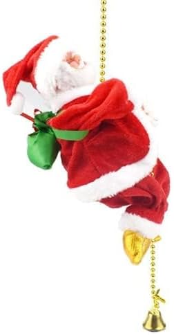Climbing Santa Claus on Rope Christmas Ornament 23cm