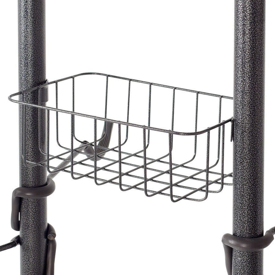 Delta Freestanding 4-Bike Storage Rack: Heavy-Duty, Adjustable Arms with Basket