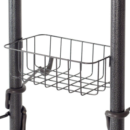 Delta Freestanding 4-Bike Storage Rack: Heavy-Duty, Adjustable Arms with Basket