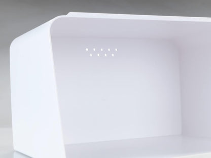 Wenko Bamboo Bread Bin with Lid, White 35x26x20.5 cm