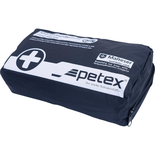 Petex Premium Car First Aid Kit Bag DIN 13164 Road Safety Essential