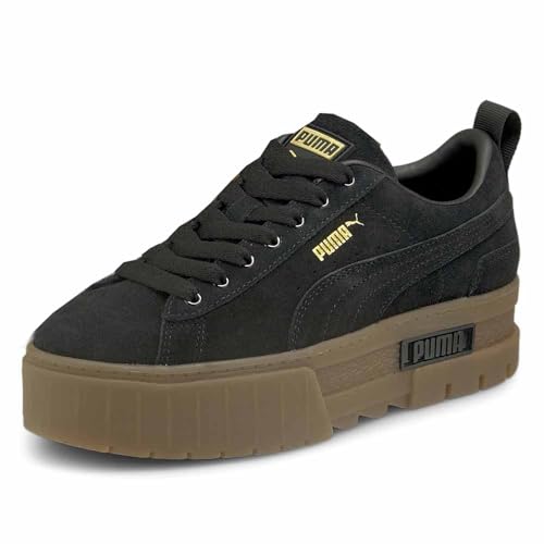 PUMA Mayze Black Team Gold Women's Platform Sneakers - Stylish & Comfortable