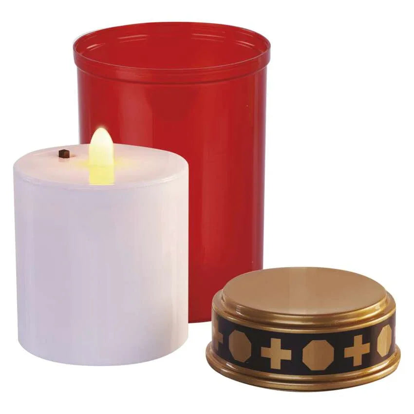 Weatherproof Red EMOS LED Grave Light with Timer and Flickering Flame - Gomix Brands Outlet