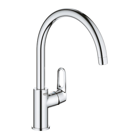 GROHE Start Flow Single-Lever Kitchen Sink Mixer, High Swivel Spout, Chrome Finish