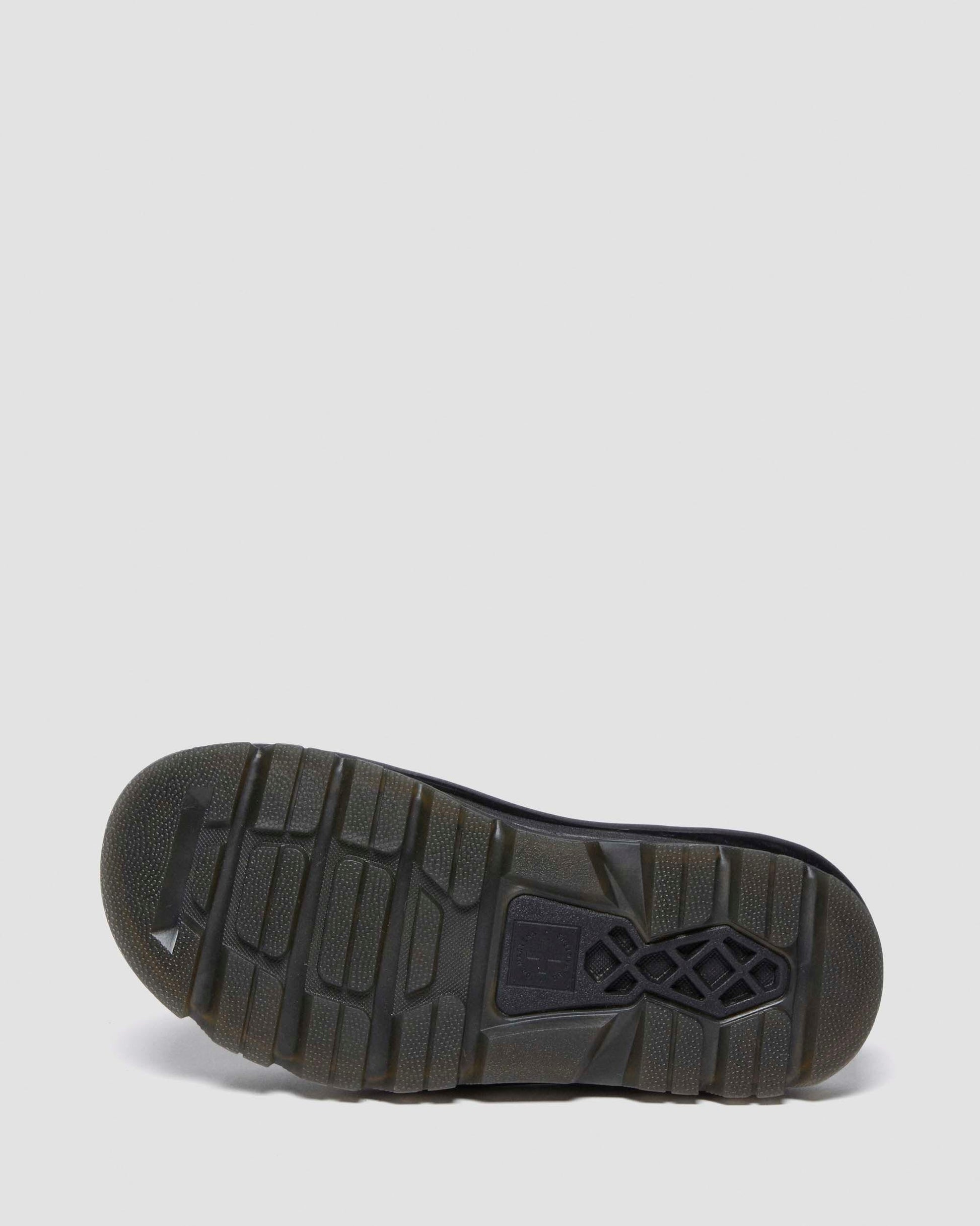Dr. Martens Zebzag Black Suede Casual Slingback Platform Mules - Cushioned Sole