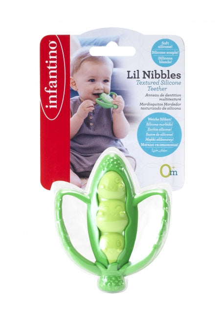 Infantino Lil Nibbles Silicone Teether Peas