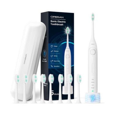 Operan Sonic Electric Toothbrush: 5 Modes, Smart Timer, Waterproof, Travel Case