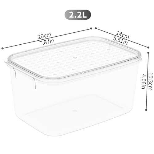 Cetomo 2.2L Clear Food Storage Containers – BPA-Free, Freezer & Microwave Safe
