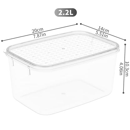 Cetomo 2.2L Clear Food Storage Containers – BPA-Free, Freezer & Microwave Safe