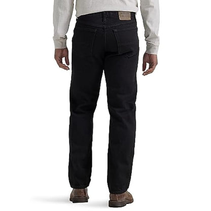Wrangler Authentic Men's Classic 5-Pocket Relaxed Fit Cotton Jean, Black