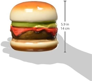 Out of the Blue Hamburger-Shaped Ceramic Piggy Bank – Multi-Colour