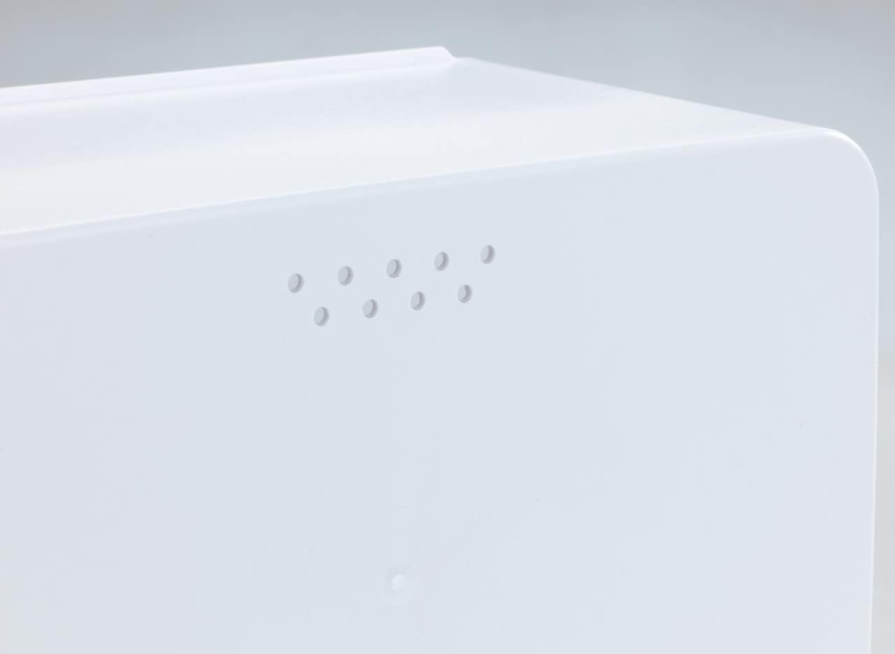 Wenko Bamboo Bread Bin with Lid, White 35x26x20.5 cm