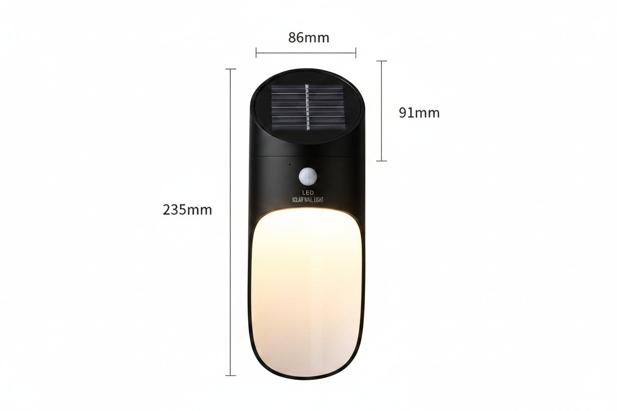 MiXXAR Solar Outdoor Wall Light IP65 Waterproof Motion Sensor 3000K/6500K 1800mAh