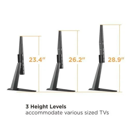 LUMI Minimalist Tabletop TV Stand LDT03-21L Black, 50kg Capacity - Gomix Brands Outlet