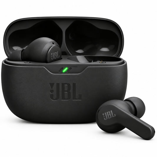 JBL Wave Beam True Wireless In-Ear Earbuds: Bluetooth 5.2, Deep Bass, Black - Gomix Brands Outlet