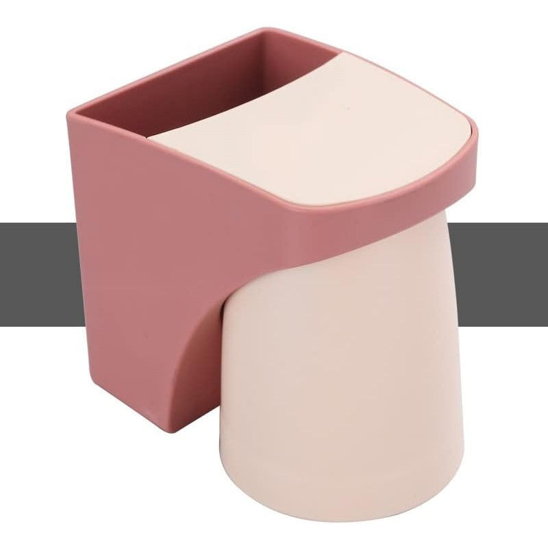 Magnetic Wall-Mounted Toothbrush Holder Red Space-Saving PP Cup
