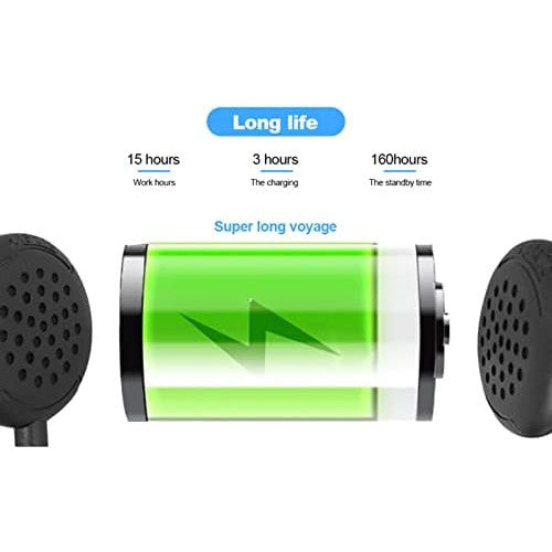 Estink BT12 Bluetooth Helmet Headset – Black, 8‑Hour Battery, Hands‑Free Calling