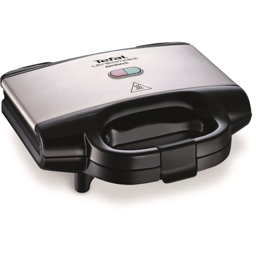 Tefal Ultracompact SW383D10 3-in-1 Sandwich Waffle Panini Maker Stainless Steel Gray