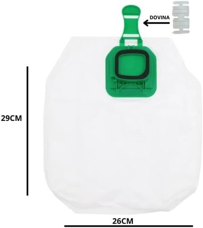 Premium 6-Pack Microfiber Vacuum Bags for Folletto VK140 VK150