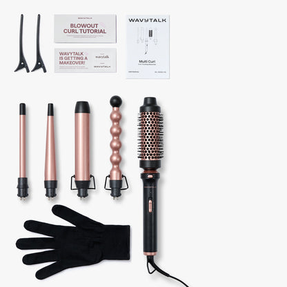 Wavytalk Multi Curl 5-in-1 Curling Wand Set