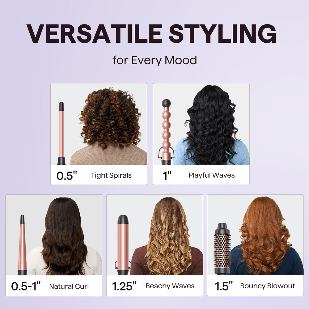 Wavytalk Multi Curl 5-in-1 Curling Wand Set