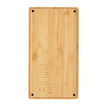 Eco Bamboo 4000 mAh Wireless 5W Power Bank for Mobile Charging