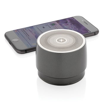 Swiss Peak 5W Wireless Bass Speaker: Portable, Stainless Steel, 5-Hour Playtime