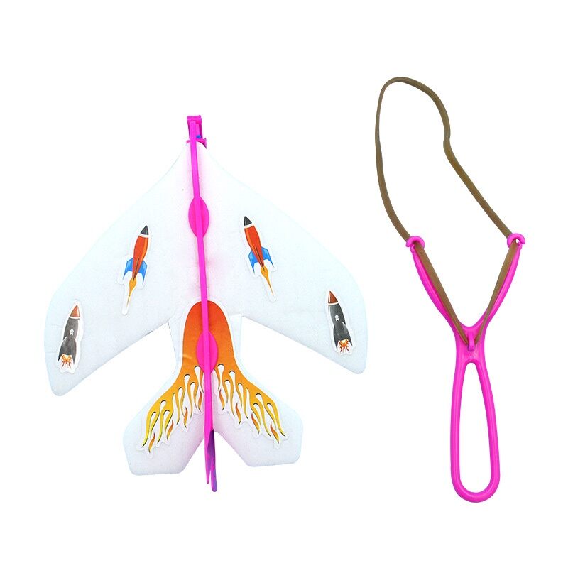 DIY Elastic Flash LED Glider Plane Children's Educational Toy