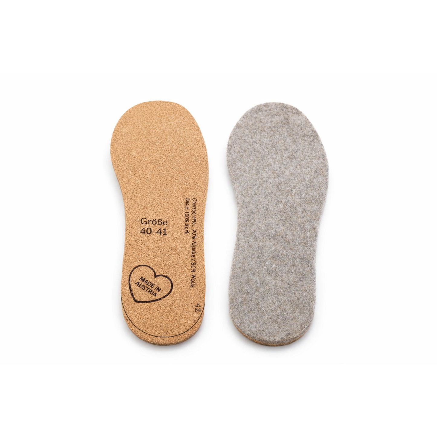 Alpaka Schuheinlage STRONG  Alpaka-Filz Kork Insole