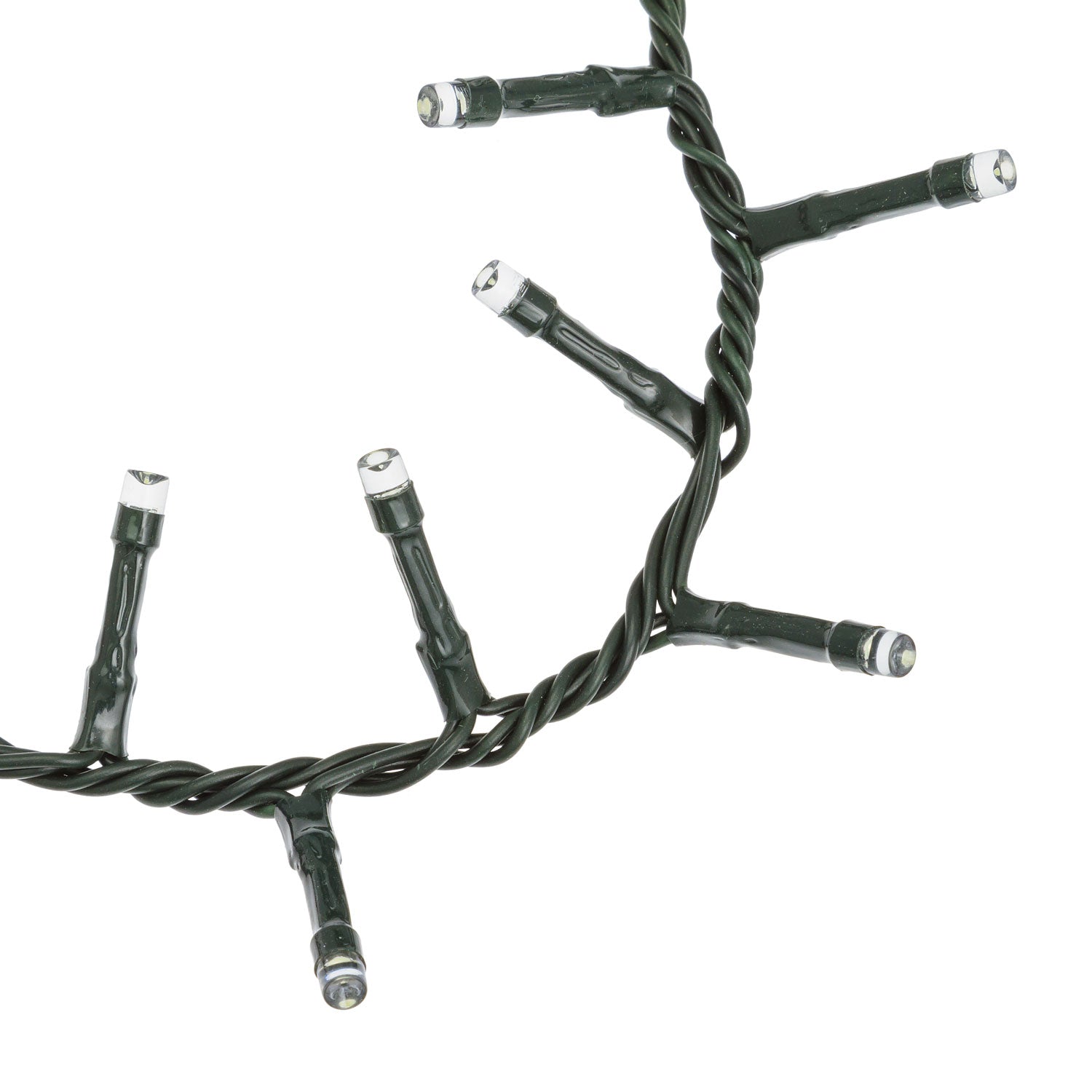 20m 1000 LED Warm White Mini Cluster String Lights, Green Cable, Indoor/Outdoor