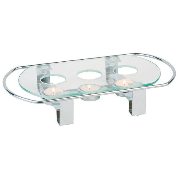 3-Light Stainless Steel Chafing Dish Warmer with GN 1/1 Compatibility
