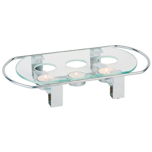 3-Light Stainless Steel Chafing Dish Warmer with GN 1/1 Compatibility