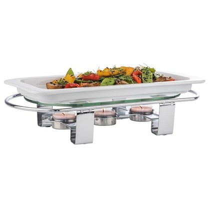 3-Light Stainless Steel Chafing Dish Warmer with GN 1/1 Compatibility