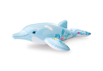 Intex Fun Lil' Dolphin Inflatable Pool Ride-On Float with Secure Handles