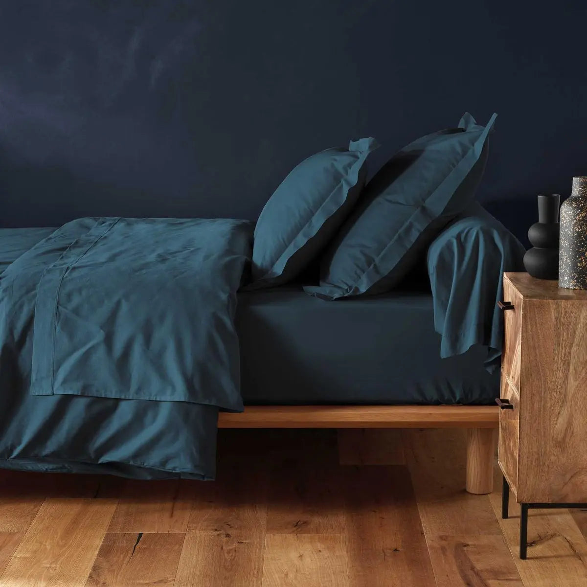DOUCEUR D'INTERIEUR Emeraude Cotton bed sheet
