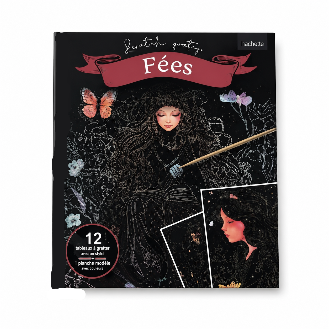 Crelando Magical Scratch Art Fairy Mandala Set with Stylus