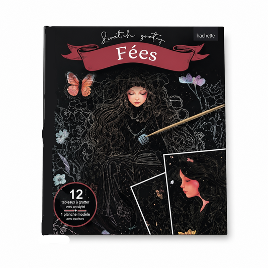 Crelando Magical Scratch Art Fairy Mandala Set with Stylus