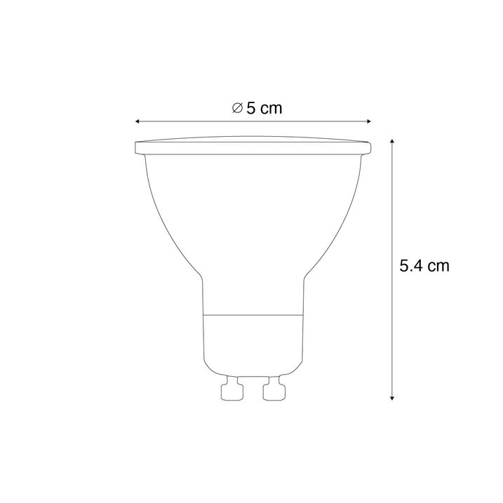 LUEDD GU10 50mm LED Bulb Clear 1W 80 lm 2200K