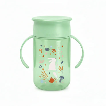 Suavinex 360° Wonderland Leak-Proof Learning Cup for Independent Drinking, Pink/GREEN - Gomix Brands Outlet