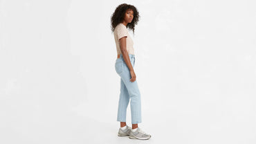 Women's Levi's 501® Crop Jeans - Classic Straight Fit Denim in Blue - Gomix Brands Outlet