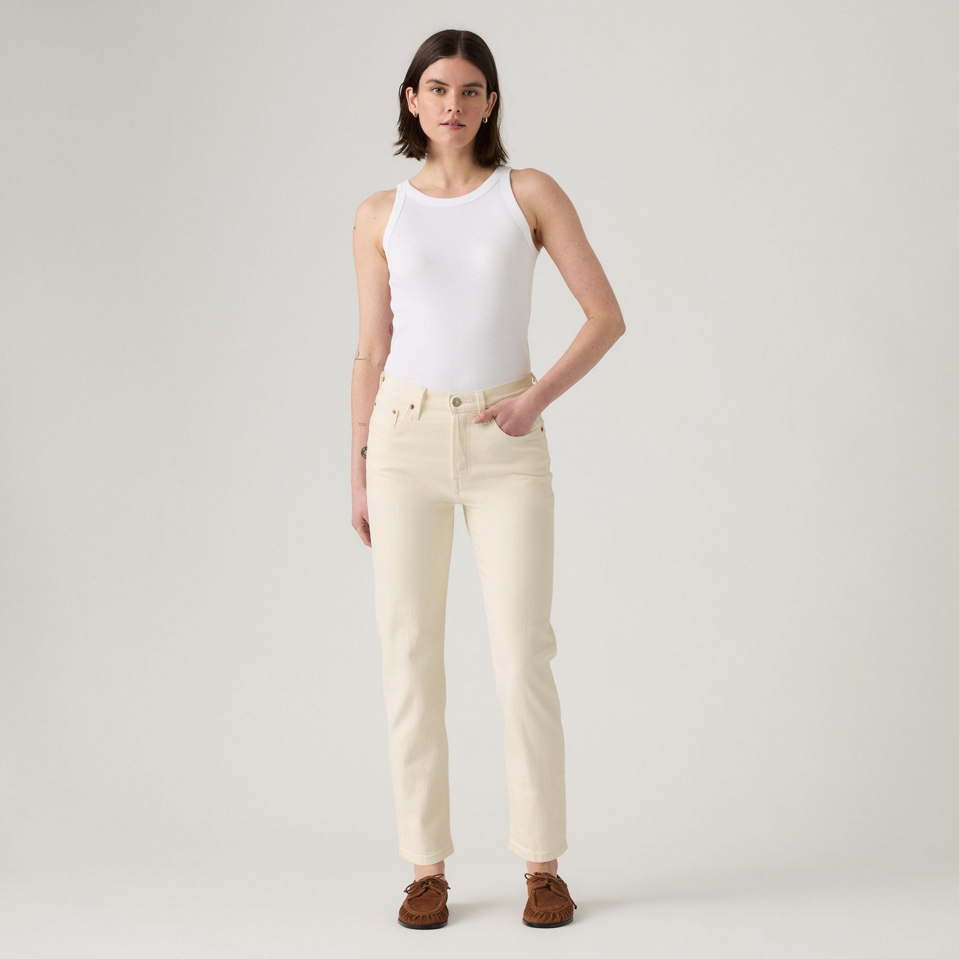 Levi's Women's 501® Original Straight Crop Jeans with Comfort Stretch